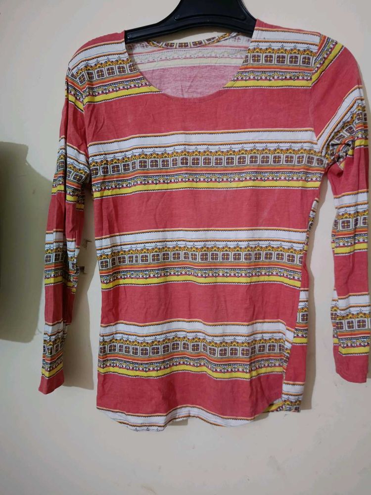 Striped Long Sleeve Top