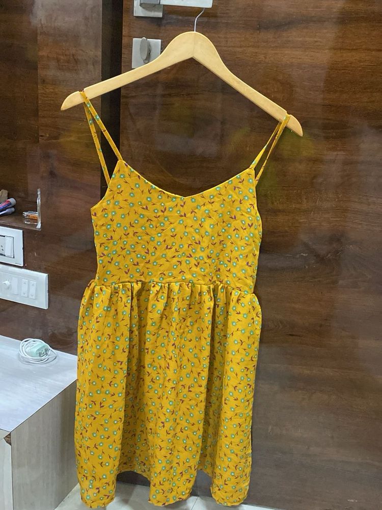 Shein Mustard Mini Dress