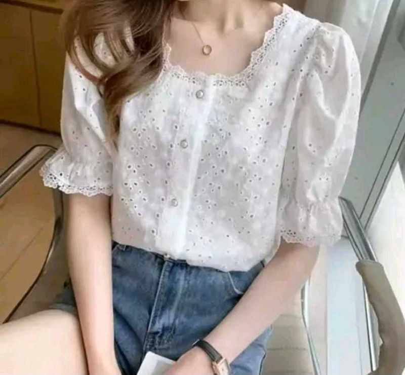 Western Women Chikan Net Top