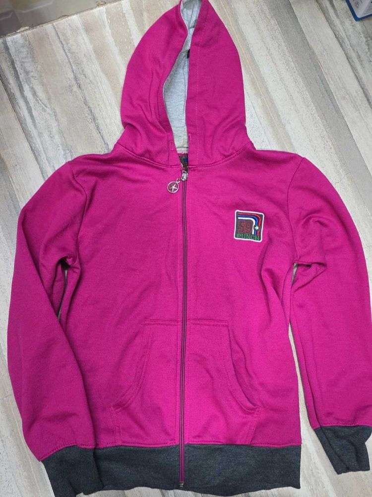Pink Zip-Up Hoodie