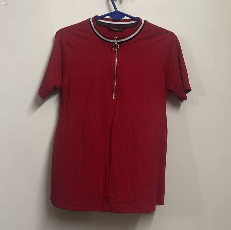 Red Round Neck Tshirt