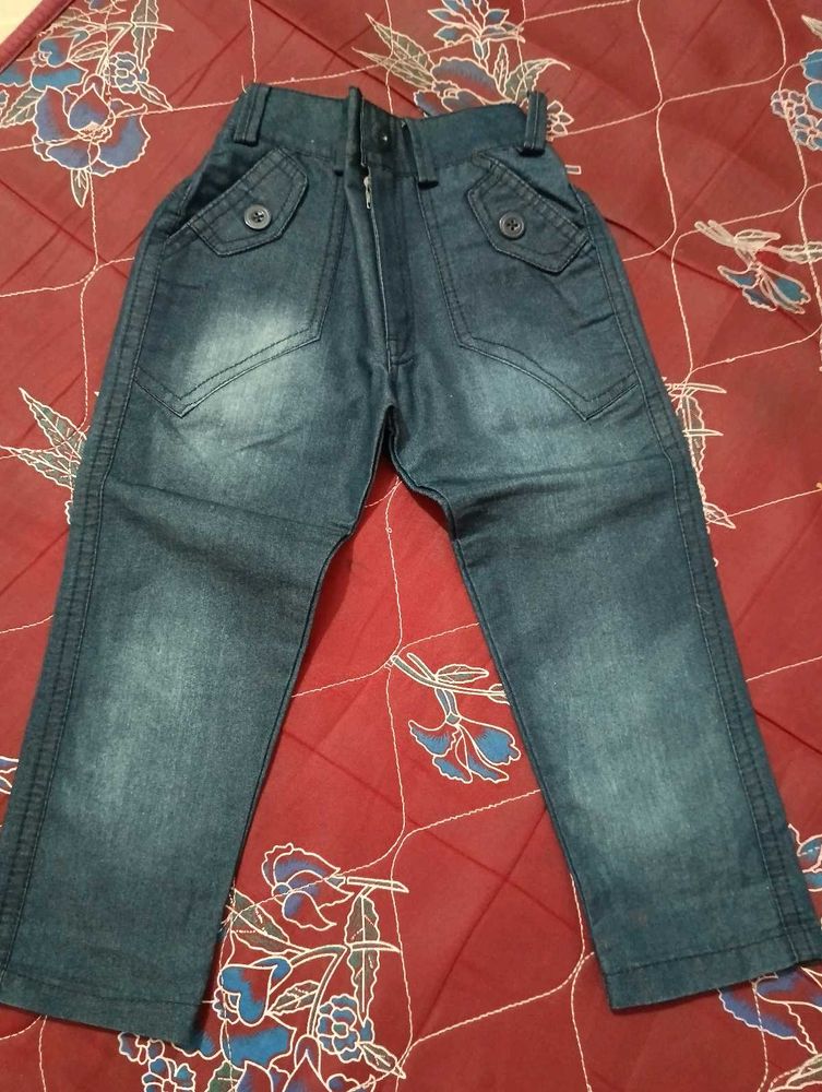 Denim Look Cotton Pant