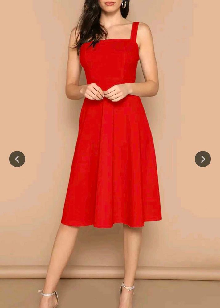 Red Fit &amp; Flare Dress