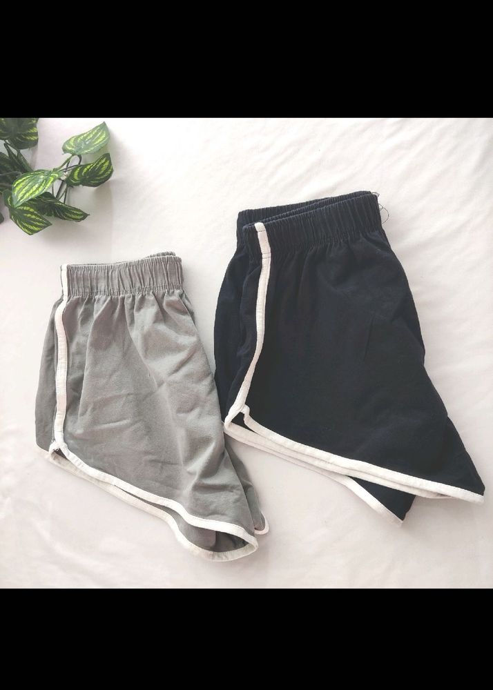 Black And Grey Shorts Combo