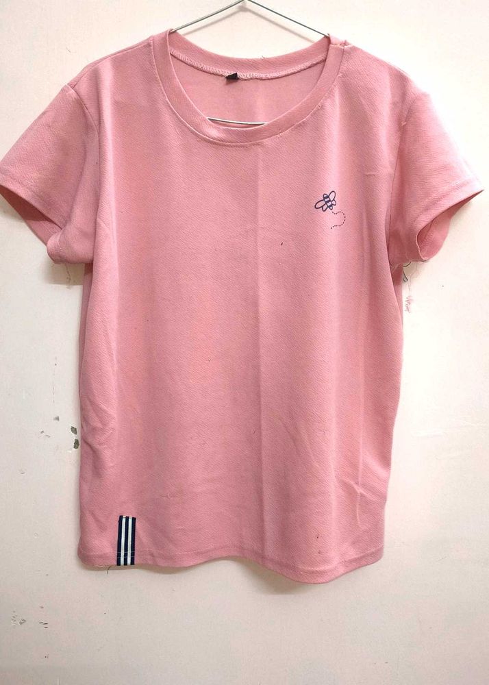Pink Casual T-Shirt