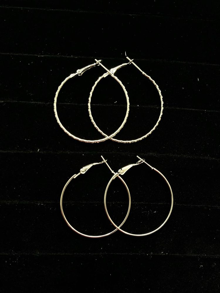 Silver Hoop Earring Bundle
