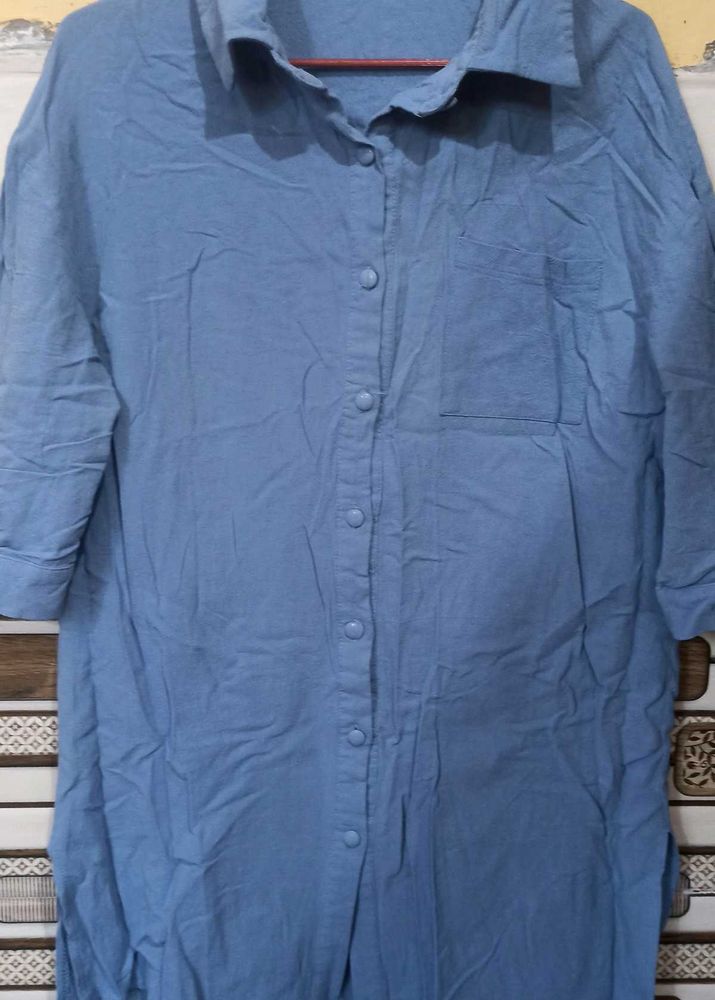 Blue Shirt Slightly Faded