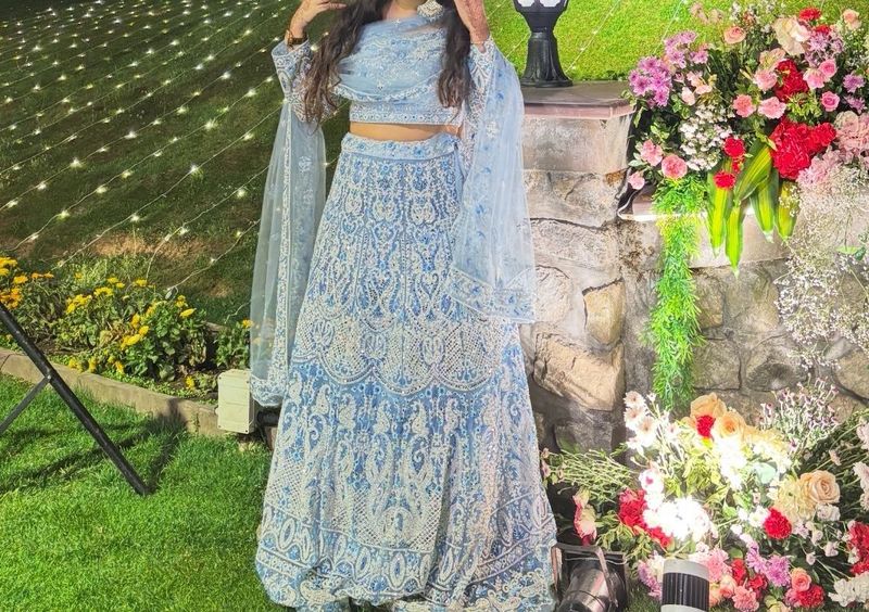 Cindrella Blue Lehenga