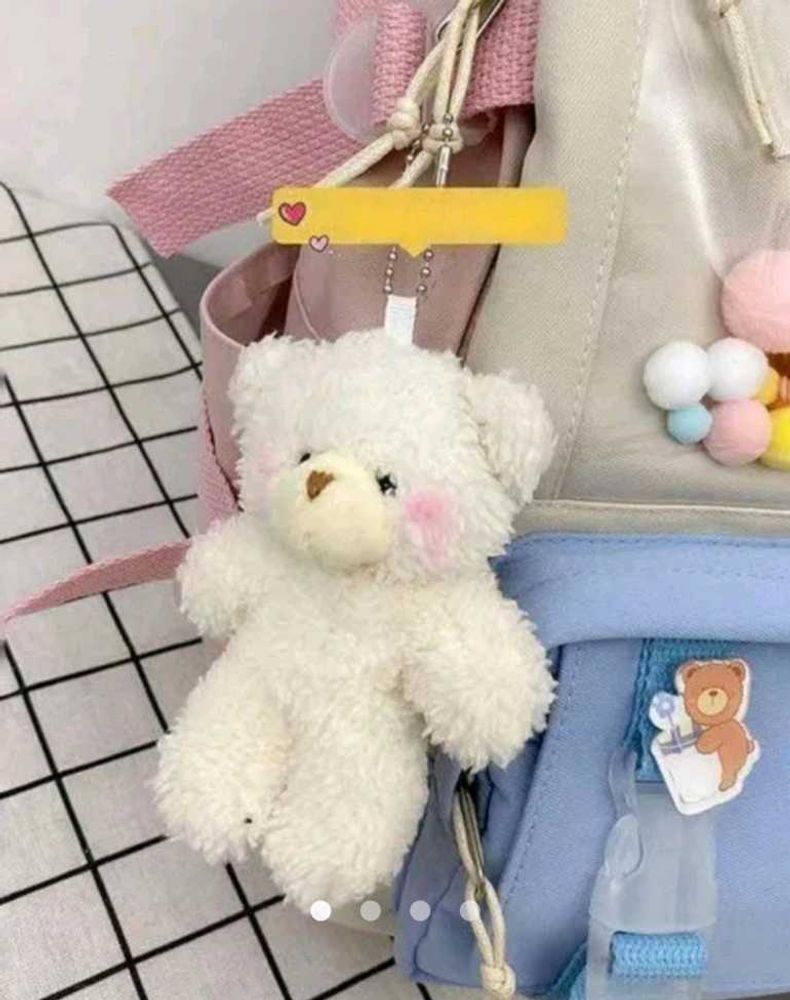 Cute Backpack with Teddy Charm