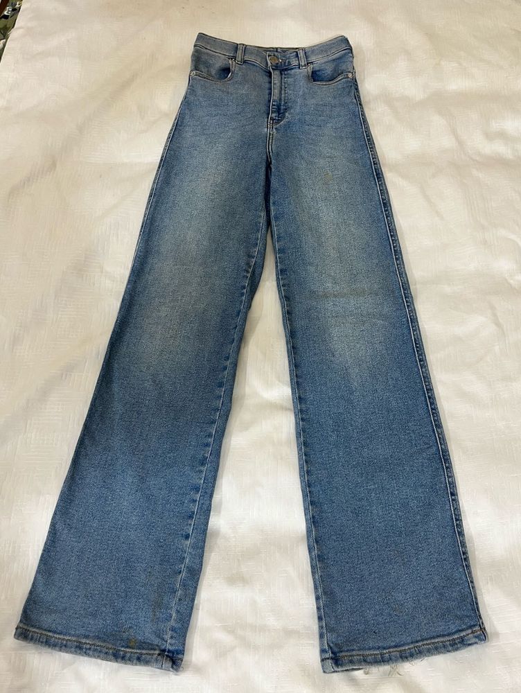 Wide Leg Denim Jeans