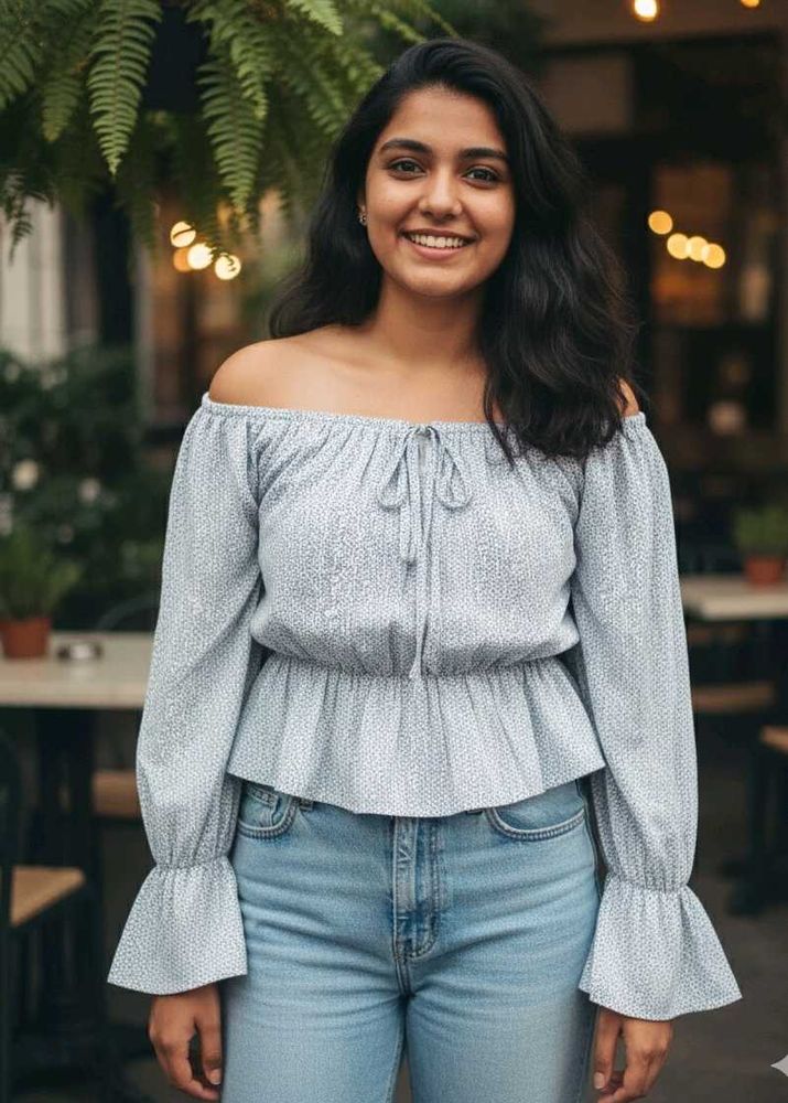 Off-Shoulder Peplum Top