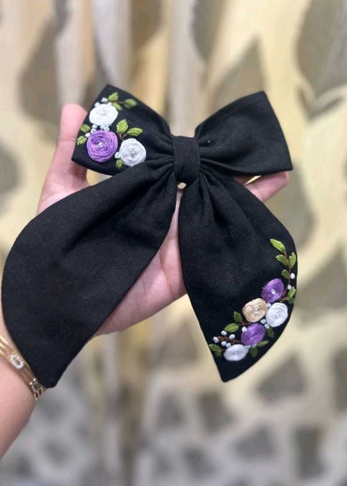 Embroidery design hair bow🎀