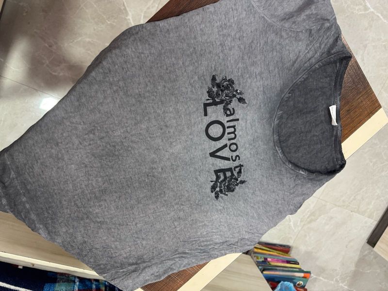 Gray 'Almost Love' Tee