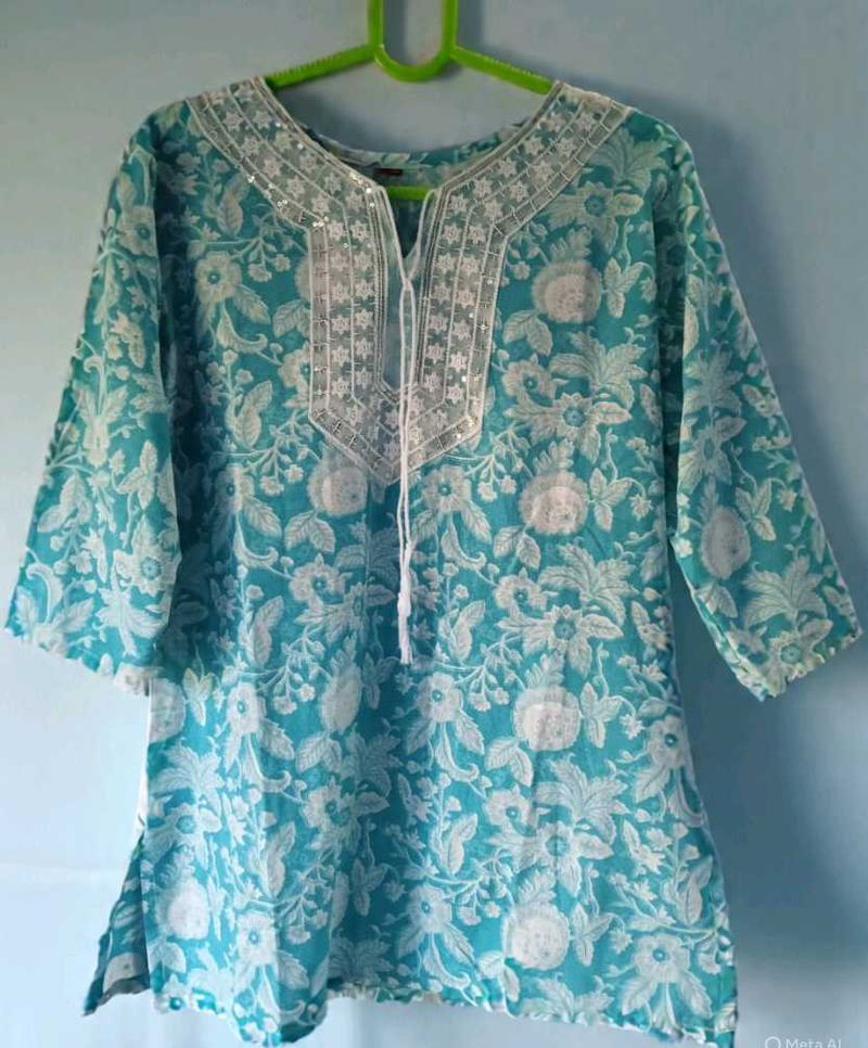 Floral Print Kurta
