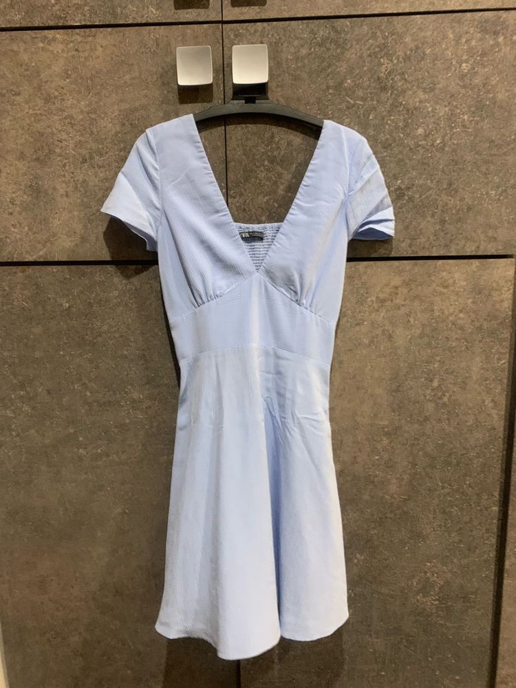 Zara Light Blue Mini Dress