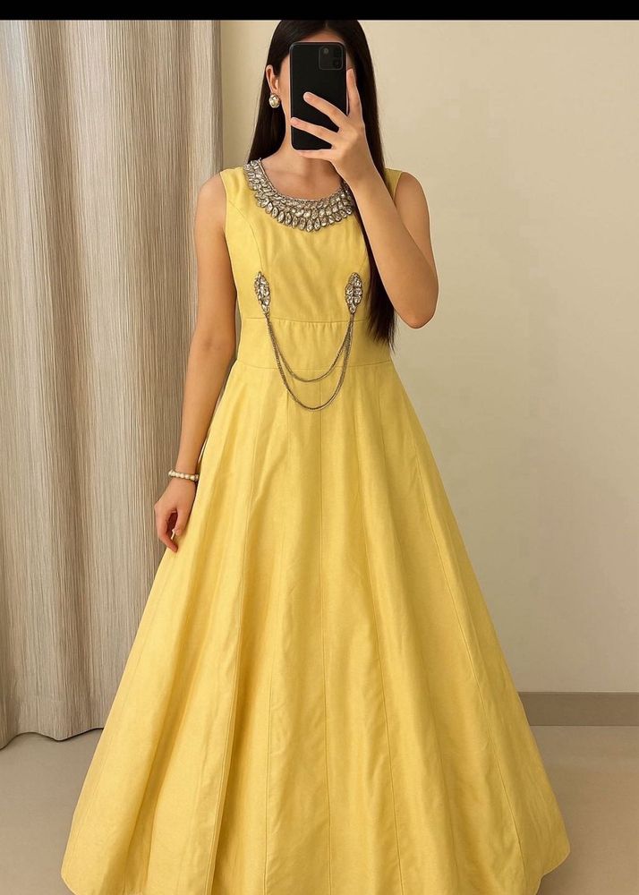 Elegant Yellow Maxi Dress