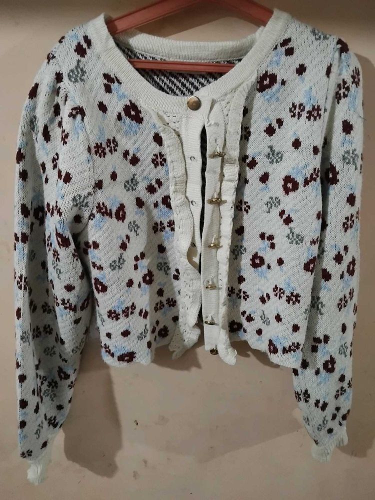 Floral Knit Cardigan