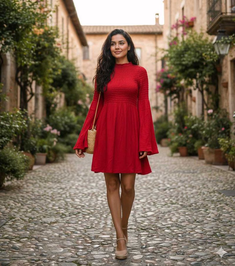 ✅Brand New Red Bell Sleeve Dress✅