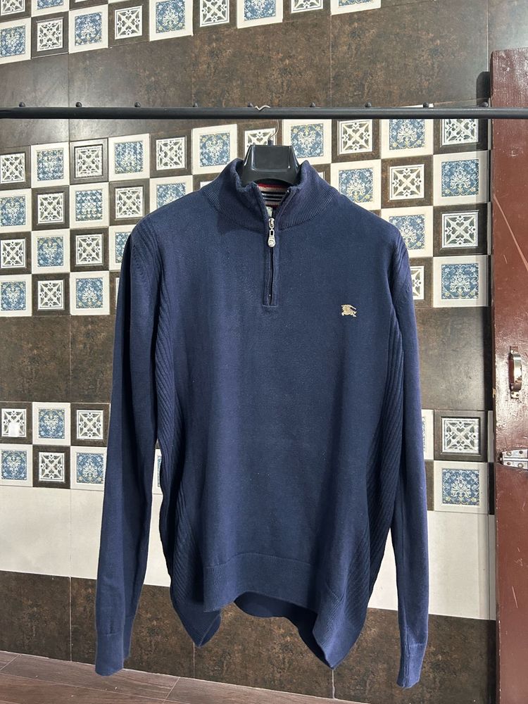 Burberry Quarter Zip Sweater