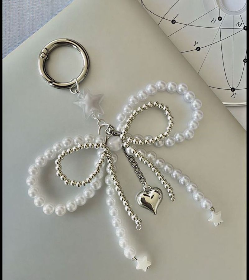 Pearl Bow Keychain