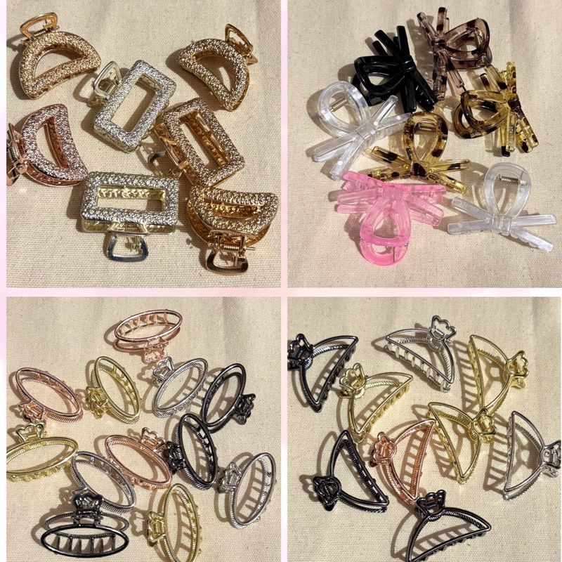 Mini Metal Claw Clips (Assorted Pack Of 5)