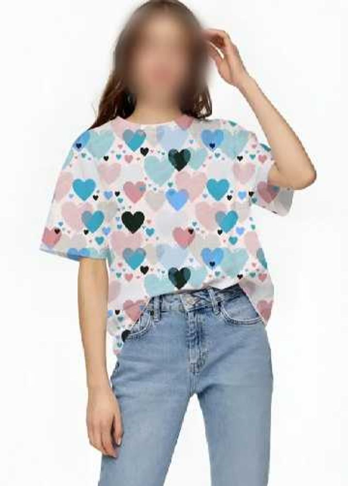 Heart Print T-Shirt