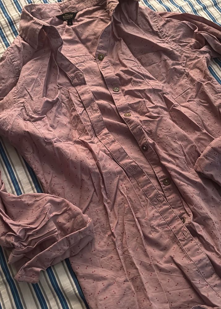 WOMEN MAUVE Patterned Shirt