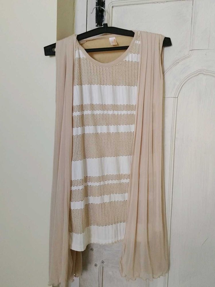 Sleeveless Top with Cardigan