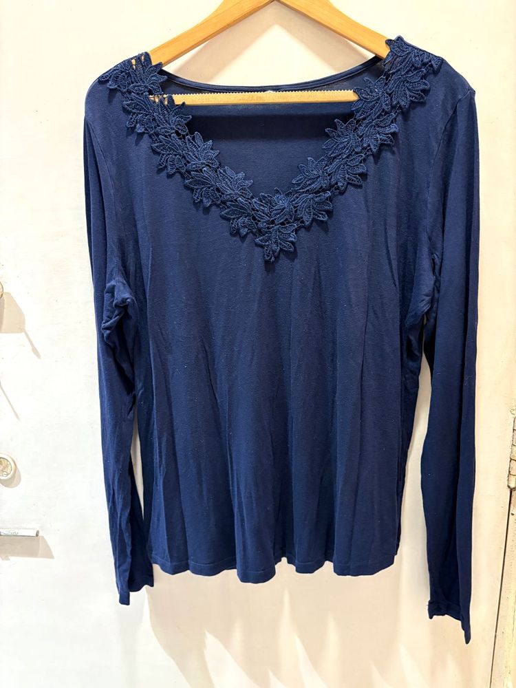 Beautiful Lace Trim Top