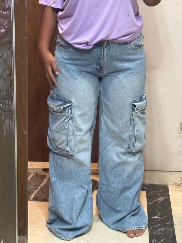 Zara Jeans Cargo Style