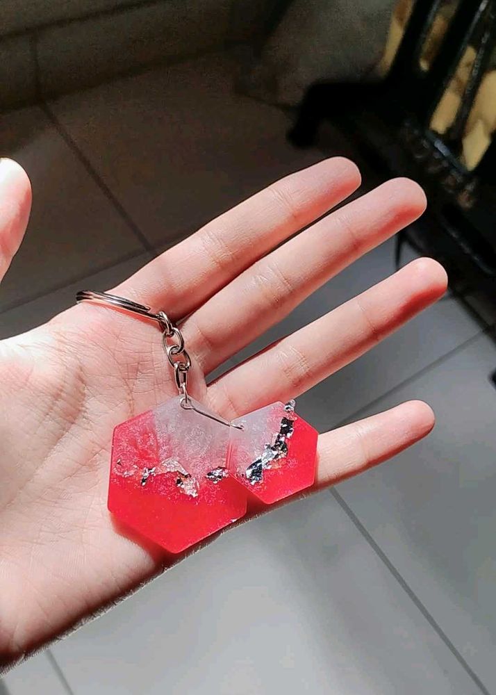 Dual Shade Resin Keychains