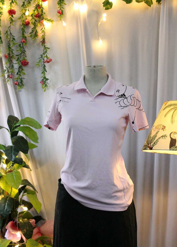 Adidas Pink Polo Top