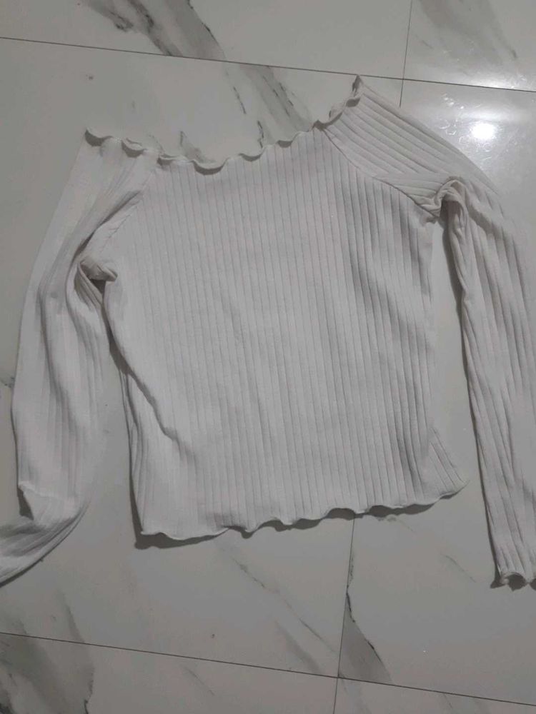 White Off-Shoulder Top