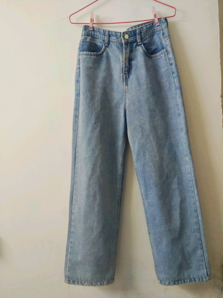 Light Blue Wide Leg Jeans