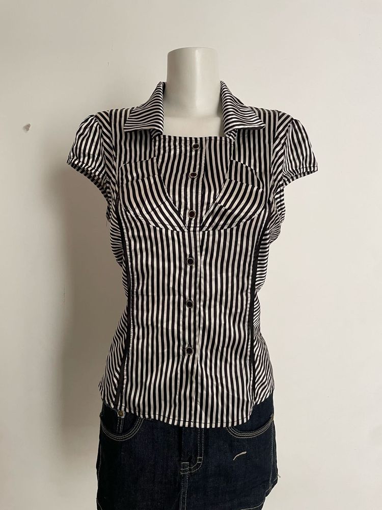 Striped Button-Down Shirt