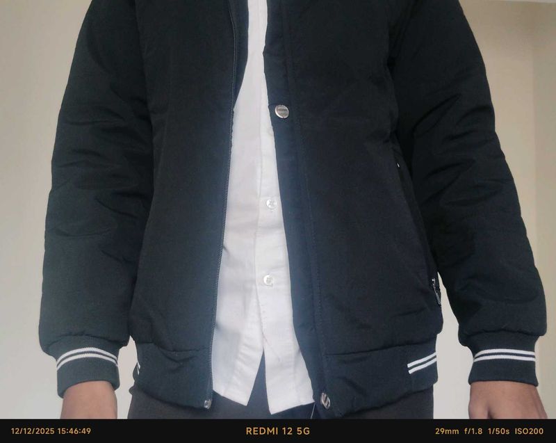Stylish Black Bomber Jacket