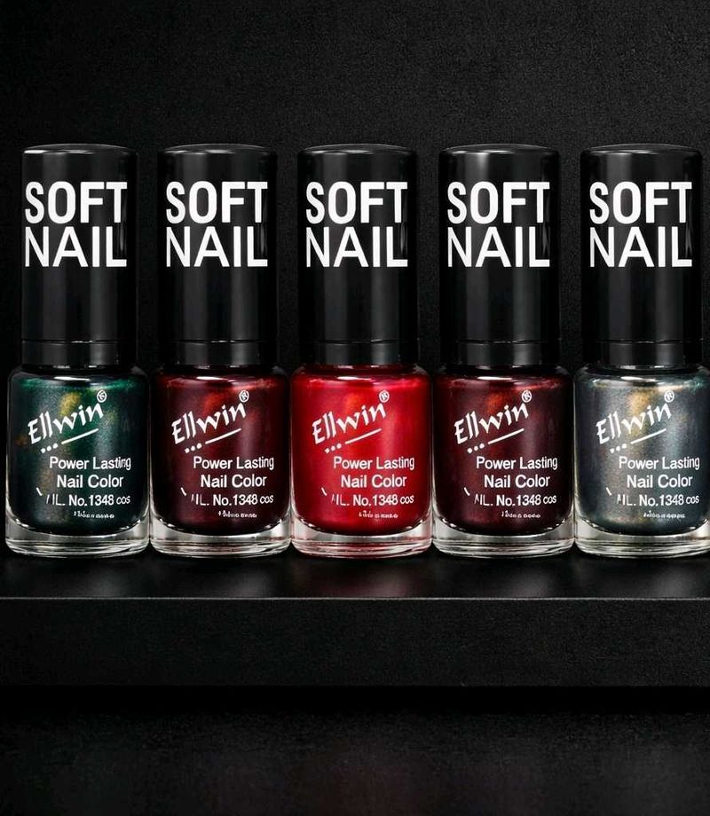 Ellwin Glossy Nail Polish Set Of 5