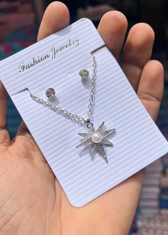 Silver Finish Jewellery Set
