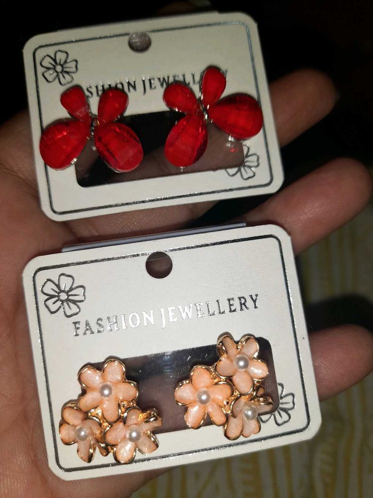 Combo of 2 antitarnish rings two earrin