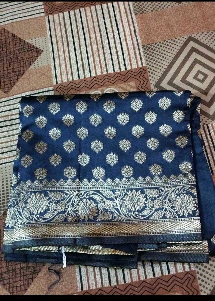 Blue Banarasi Silk Saree