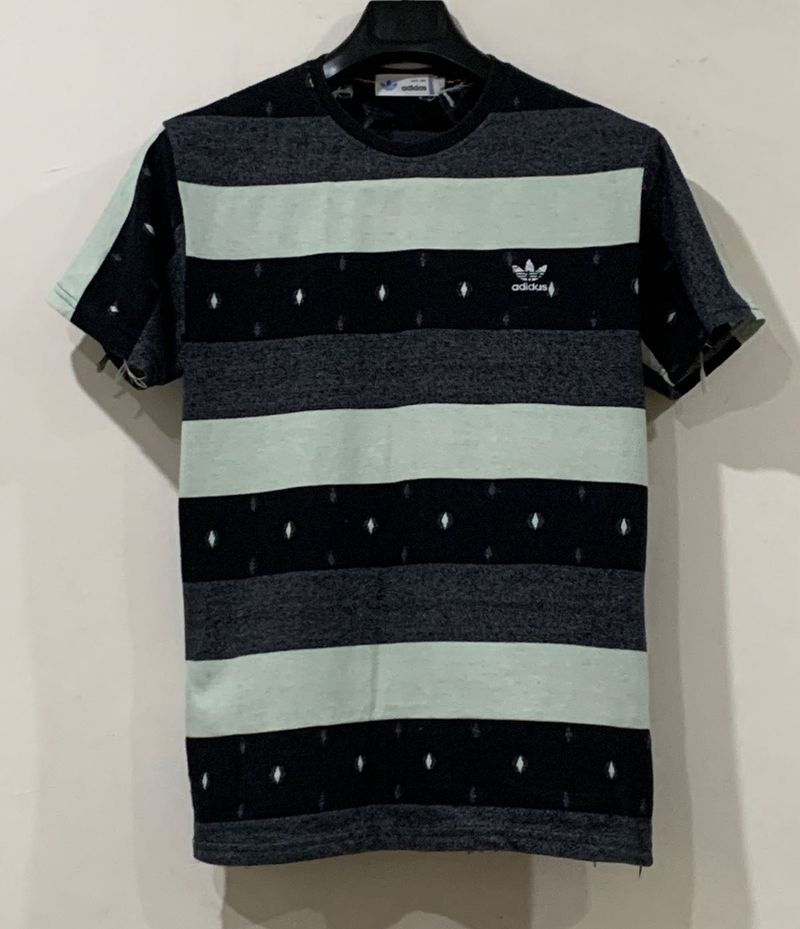 Adidas Wide Lines Pattern Men Tshirt