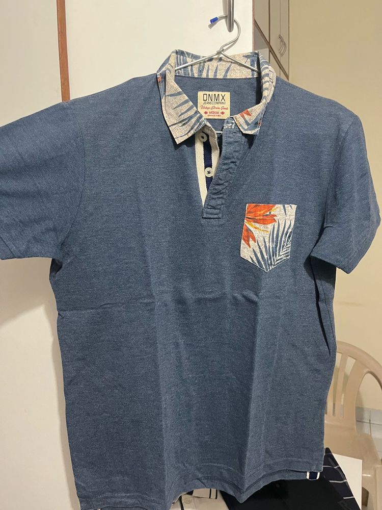 DNMX Tropical Blue Polo Shirt