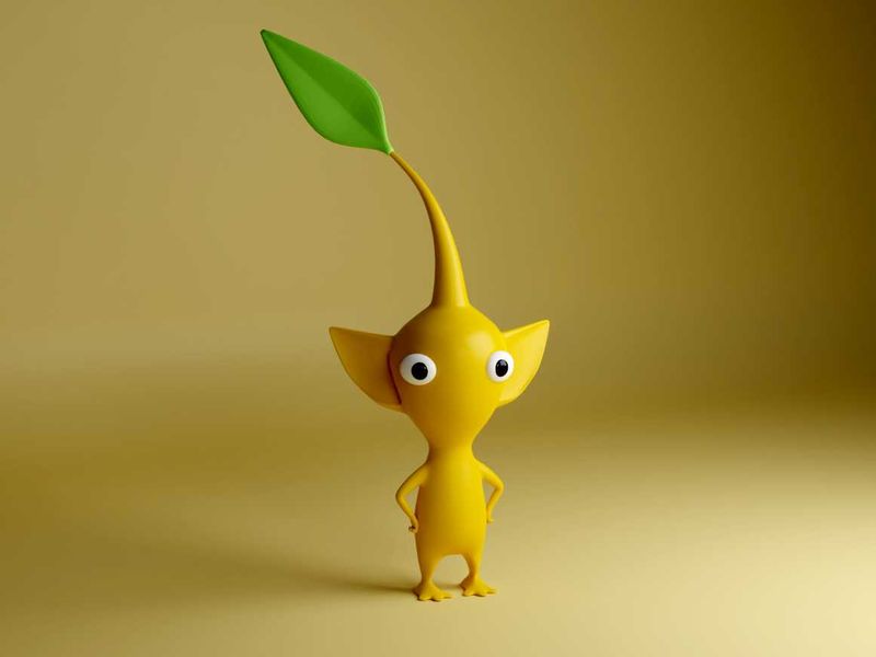 Yellow Pikmin Figure 3d Printed