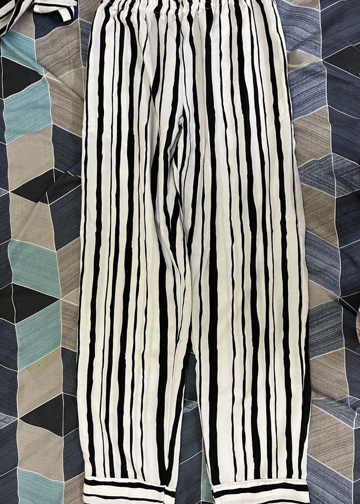 Myntra Black And White Night Suit