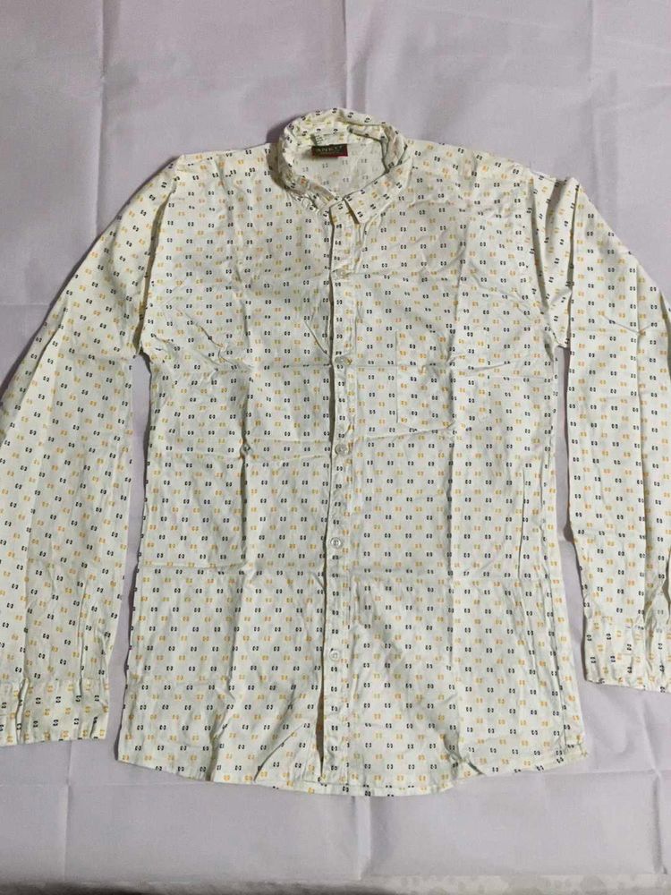 Patterned Button-Down Shirt