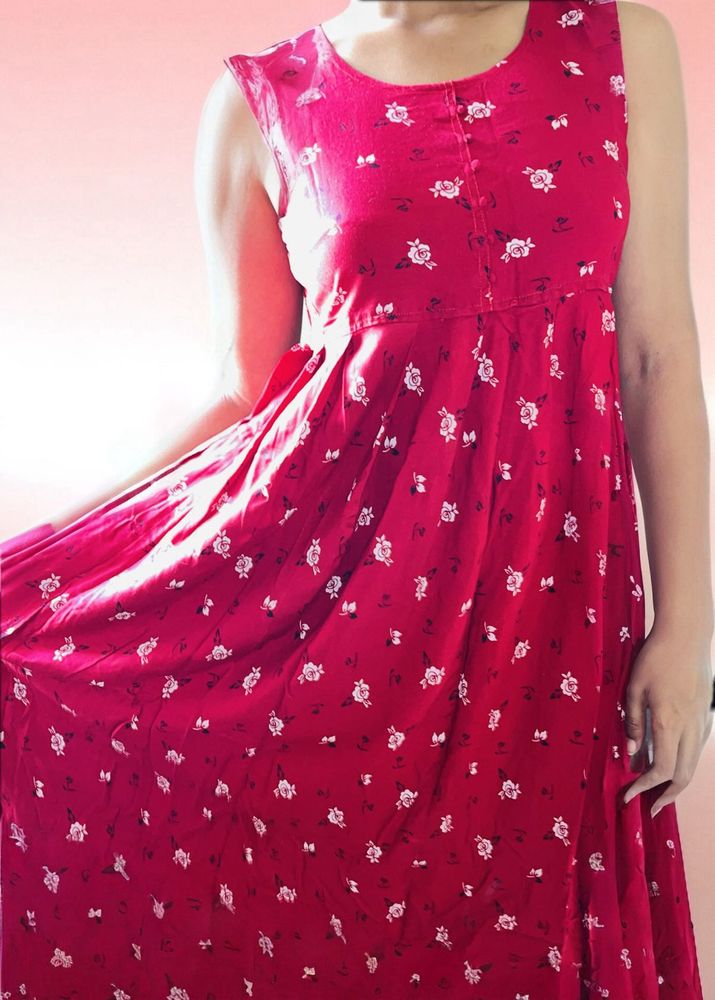 Red Floral Sundress