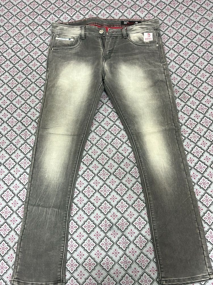 Stylish Grey Denim Jeans