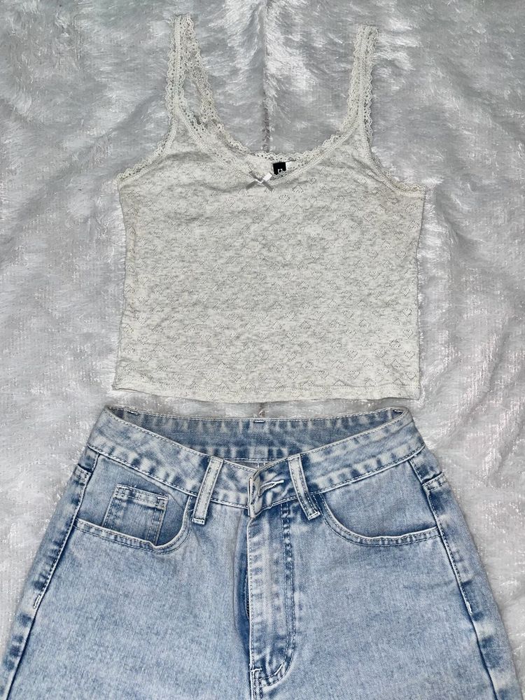 Lace Trimmed Top