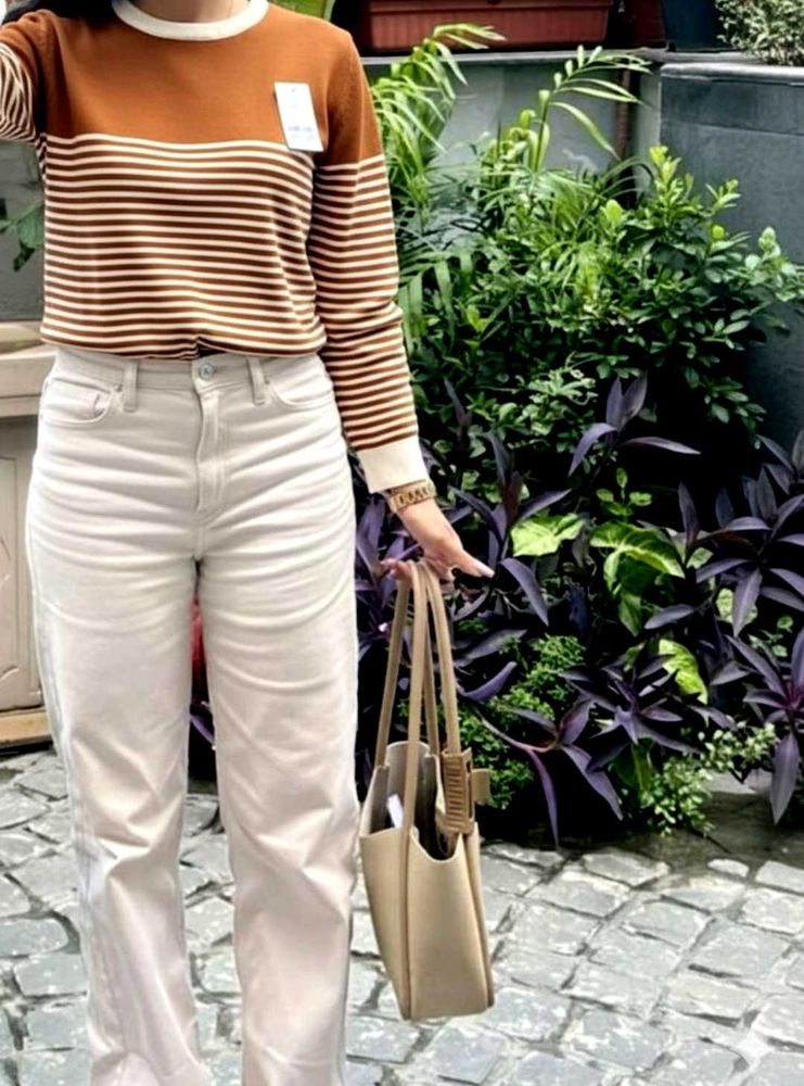 Sale💌Brown Striped Jumper 🤎