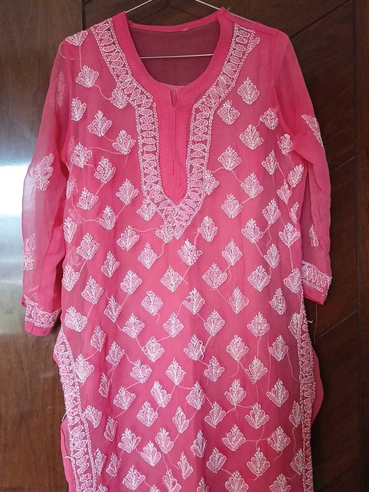 Original Chikankari Kurti With Cotton Inner
